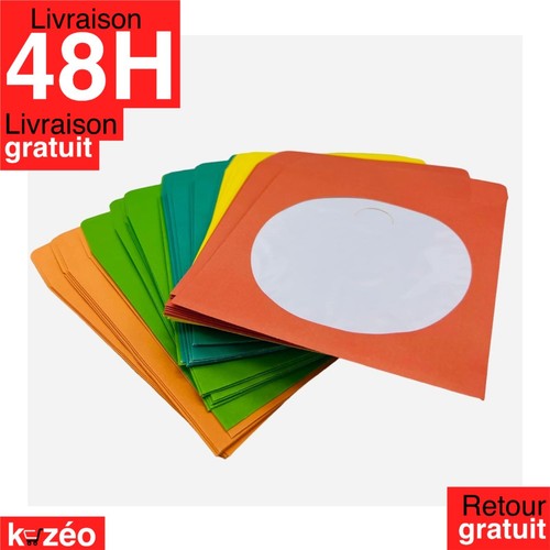 100 pochettes dvd papier - cd,