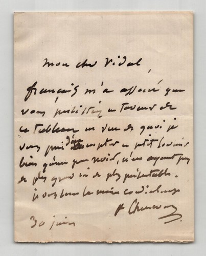 Paul chenavard lettre - paul,