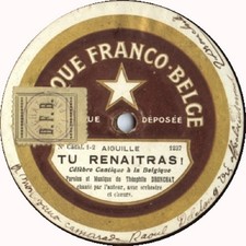 Rarissime disque 78 tours franco belge 39114 théophile dronchat dédicacé 1918