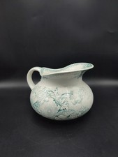 Antique toilet jug, Sarreguemines, planter model, U and C