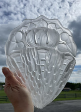 Antique Vtg Glass Slip Shade Art Deco For Chandelier Sconce Verreries Des Hanots