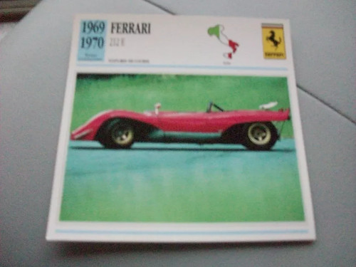 Carte fiche auto - ferrari, e