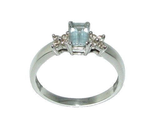 Bague blanc 9 carats - bague, or