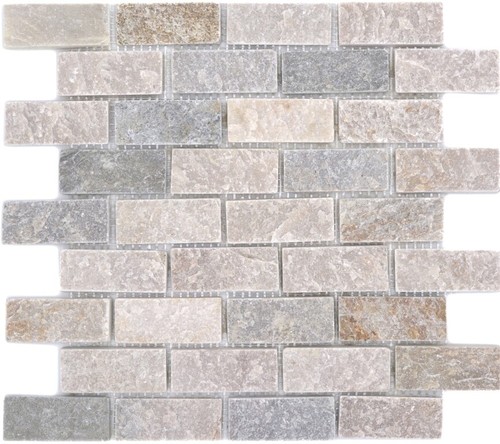 Quartzite mosaïque beige gris - mosaïque,