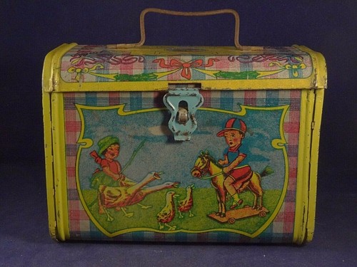Ancienne boîte fer - , panier