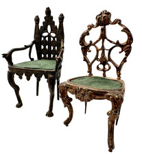 Duo de chaises miniatures