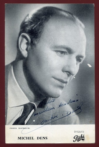 Autographe michel dens - autographe,