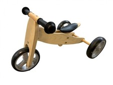 Pinolino Mini Tricycle Charlie, En Bois, 4 En 1, Hauteur De Selle 6 Niveaux