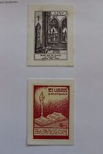 ✒ EX LIBRIS Alphonse Piedboeuf (XXth) - set of 2