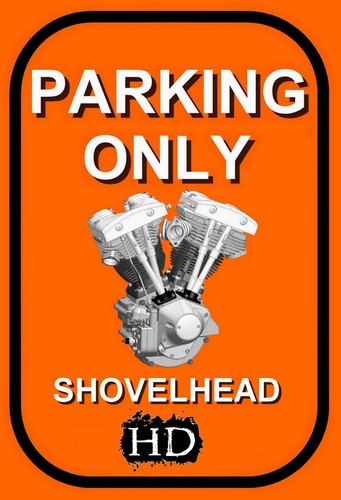 Plaque parking only - plaque, harley