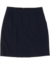 SKUNKFUNK Womens Pencil Skirt US 2 XS W30  Navy Blue Polyester YM03
