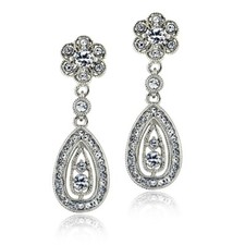 Fleur Cristal Larme Boucles