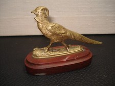 Small Bronze Golden Pheasant on Red Criotte Marble Base