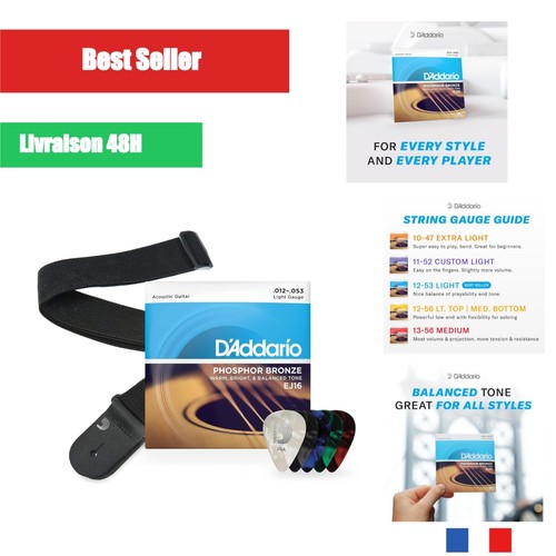 Addario ej16 cordes guitare - ej16,