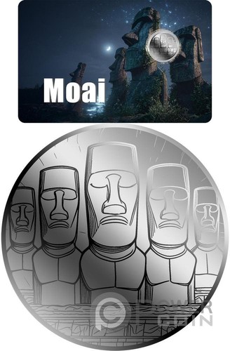 Moai 1000 monnaie platine - oz,