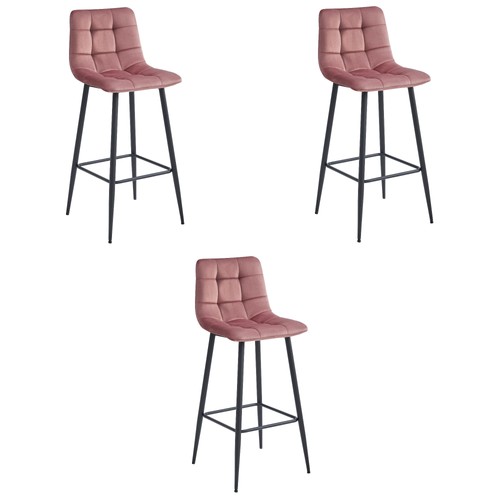 Tabouret arceto velours rose - arceto,