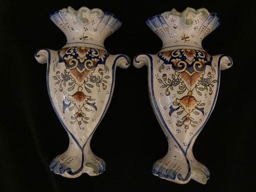 Paire vases anciens desvres - paire,