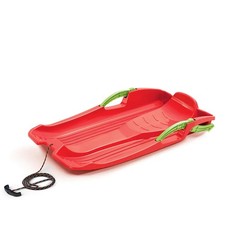 Luge neige en plastique rouge