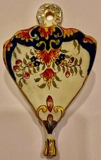 Bouquetière en porcelaine de Desvres ancienne Jules et émile Fourmaintraux 