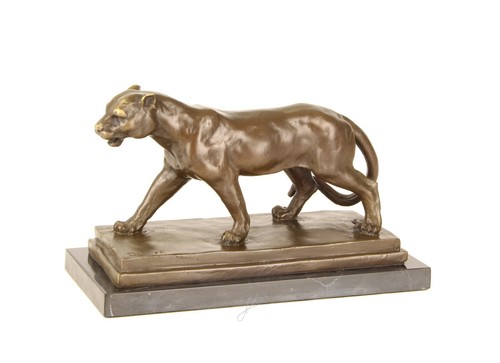 Sculpture lion bronze sur - sculpture,