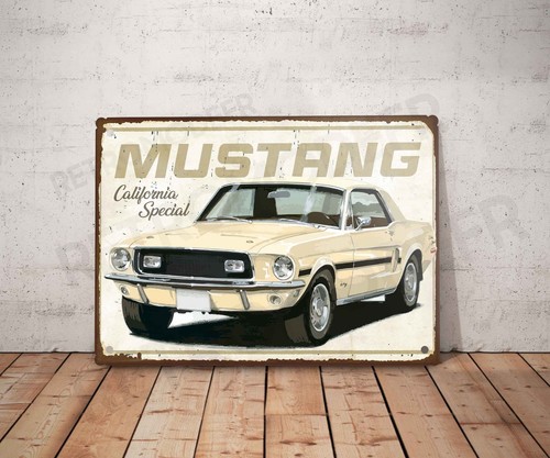 Plaque métal vintage mustang - plaque,