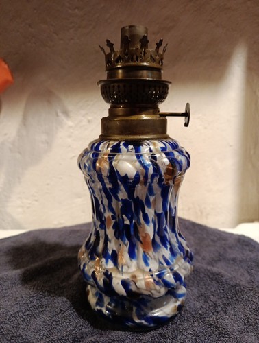 Ancienne lampe petrole verre - lampe,