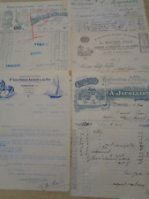 Lot 5 factures anciennes sur