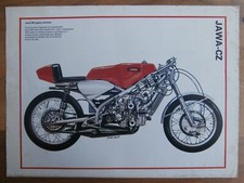 ARTICLE FICHE PHOTO MOTO + DESSIN : MOTO JAWA-CZ