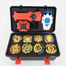 Beyblade Spinner Box 8 Piece With Throwers Metal Golden God Child Toy 