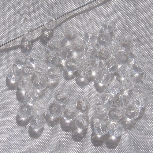 Lot perles facettes - lot, 6x4mm