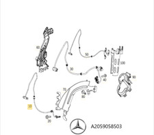 Genuine Mercedes-Benz A2059058503 sensor, wheel speed C205 W205 S205 A205 new