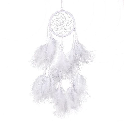 Attrape rêve perles plumes - attrape-rêve,