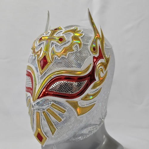 Masque lutte blanc or - lutte, et