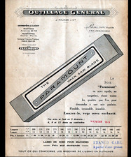 PARIS / CLICHY (IV° / 92) TOOLS / metal saws "PARAMOUNT" Tract circa 1920