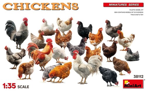 Miniart poules coqs 1 35 - poules, 1/35