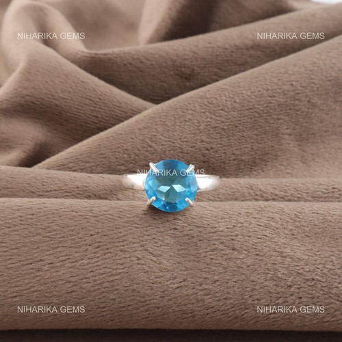 Suisse bleue gemme topaze - gemme, 925