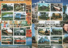 TRAINS LOCOMOTIVES LOT OF 4 MNH 1998 STAMP SHEETLETS