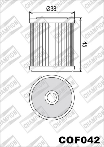 Cof042 filtre huile champion - cof042,