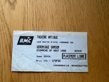 billet ticket place de concert VERONIQUE SANSON