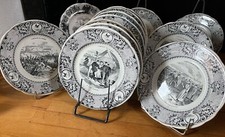 CREIL and MONTEREAU: Series of 12 talking plates THE CRIME CAMPAIGN