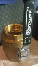 STAUFF USA 3"Fem. N.P.T. Full Port Brass Ball Valve 600 WOG With Locking Handle