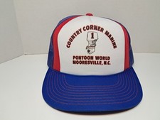Vintage Country Corner Marine Pontoon World Hat/Cap Mooresville North Carolina