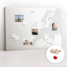 Tableau d'affichage Tableau en liège Punaises 120x80 Carte d'Europe