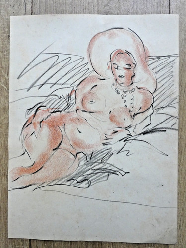 Dessin ancien nu - (circa, 1930)