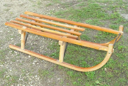 Belle ancienne luge bois - ancienne,