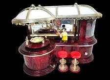 Mini Bar Musical Vintage en Plastique Serveuse Animée 21x11x15,5cm