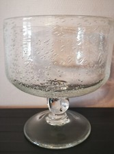  Coupe à sangria en Cristal grand Modèle En Verre  bullé. Par Maitre Verrier. 