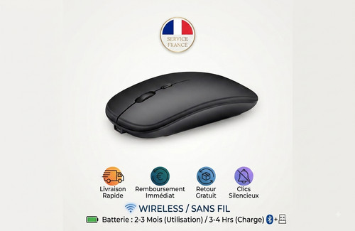 Souris sans fil mince - , 2.4ghz
