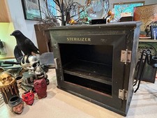 Halloween Prop Vintage Antique Sterilization Cabinet Medical Apothecary Dentist