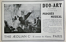 PRESS ADVERTISEMENT 1926 LE PIANOLA PIANO DUO-ELECTRIC ART - THE AEOLIAN.